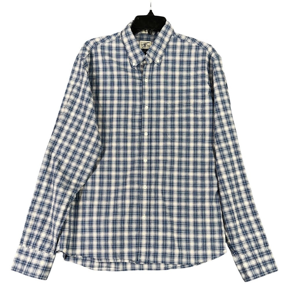 J.Crew Shirt Mens L Slim Plaid Shirting Button Down Classic‎ Heritage Preppy
